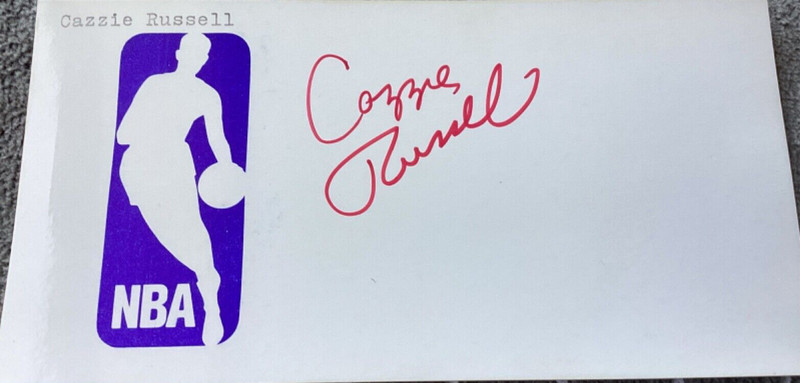 CAZZIE RUSSELL Personally Autographed Signed NBA Card KNICKS BULLS FreeShip