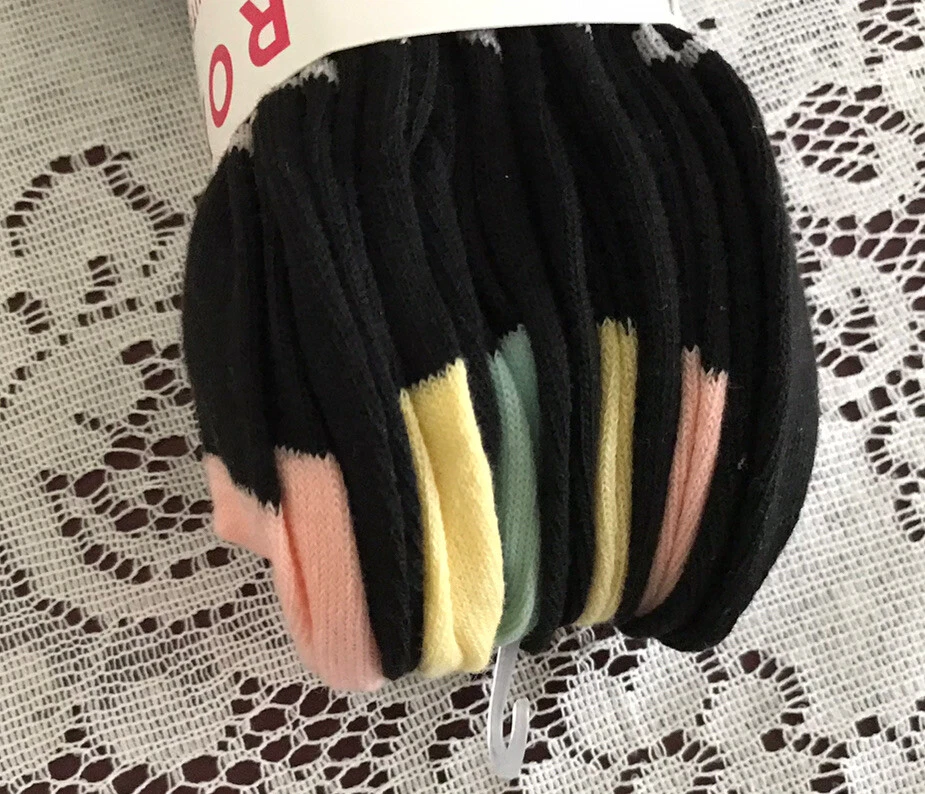 Calcetines para mujer Roxy Quarters 10 pares - Zapato talla 4-10 bloques de color negros nuevos Foto 2 de 4