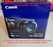 BRAND NEW ✅ Canon PowerShot SX740 HS Point & Shoot BLACK Camera✅ TRUSTED SELLER