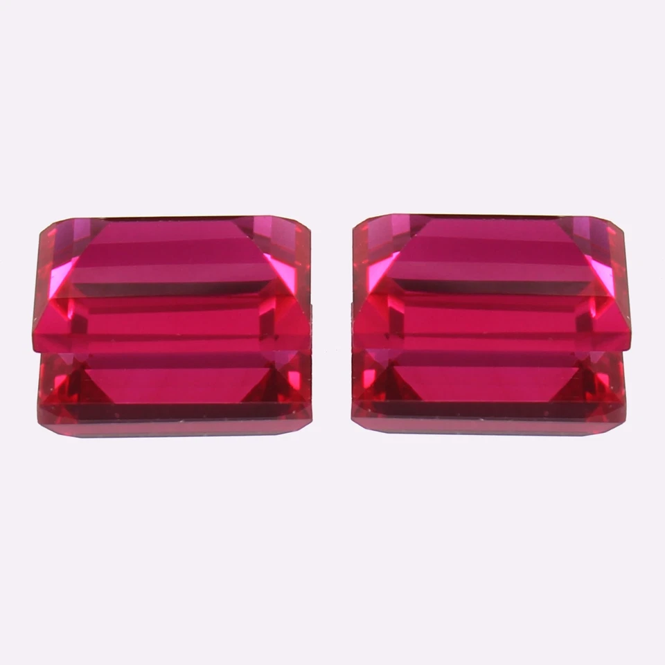 20x16 MM - AAA Natural Flawless Mozambique Ruby Loose Baguette Gemstone Cut Pair - Image 4 of 4