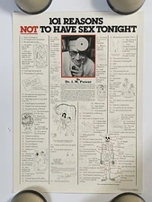 Reasons To Not Have Sex Vintage Poster Original Pro Arts 1981 Doctor Headshop