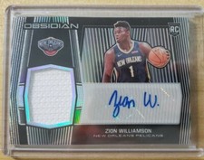 2019-20 Panini Obsidian ZION WILLIAMSON Auto Autograph Jersey RC RPA /75