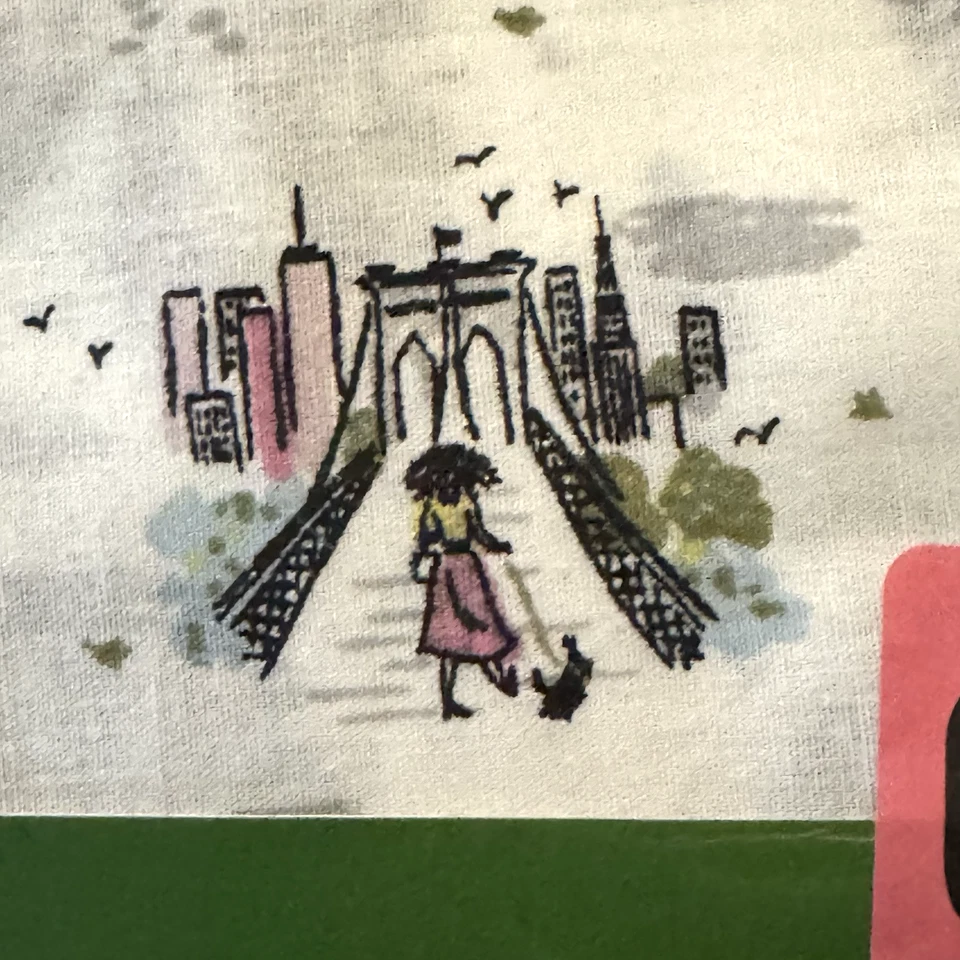 Kate Spade Queen “FINE DAY” New York City Themed Print 100% Cotton Sheet Set - Image 4 of 4