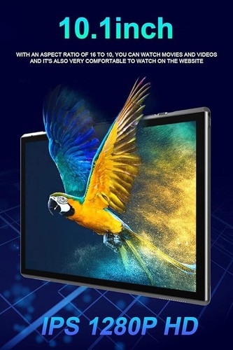 Tablet 10.1 inch Ultra Big Android 14 Tablets 1TB Expandable 6GB RAM IPS Bundle - Picture 4 of 10