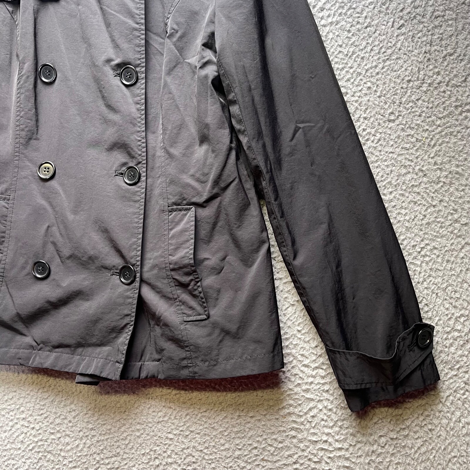 Pimkie Jacket Coat Womens Size 12 Black Button Front Long Sleeve image 7