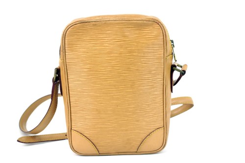 Auth LOUIS VUITTON Danube Epi Leather Yellow Mustard Crossbody Bag Used France - Picture 2 of 24