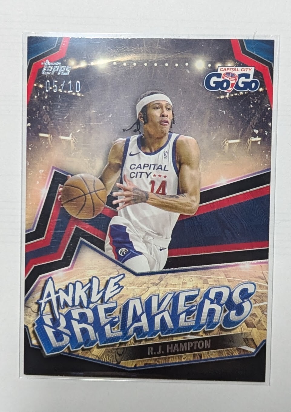 2023-24 Topps NBA G-League RJ Hampton Chrome Ankle Breakers Insert 05/10 Wizards