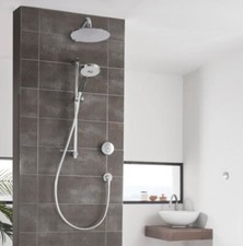 Aqualisa Unity Q Digital Shower Dual Concealed Chrome Drencher Gravity Pumped