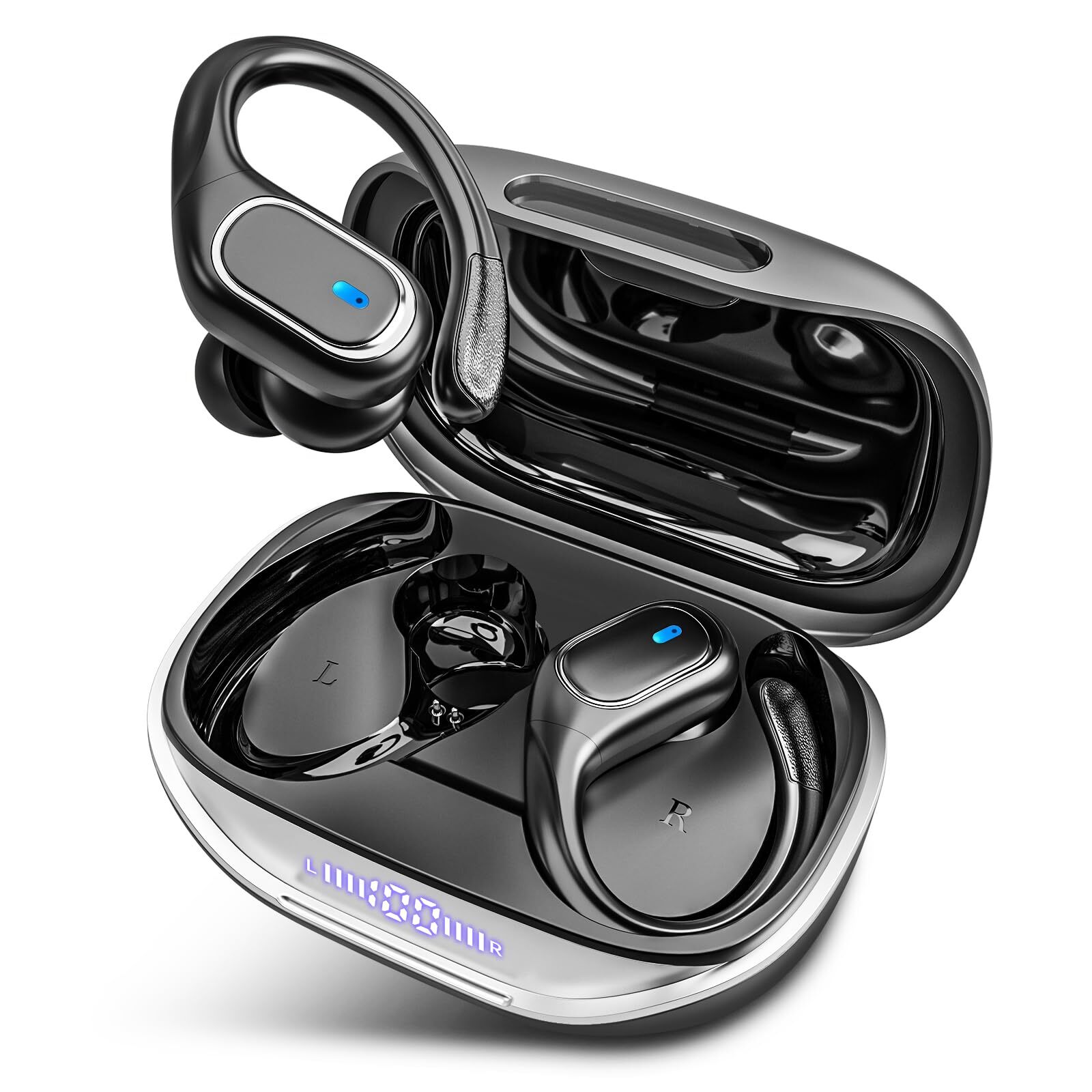 Bluetooth Earbuds IPX7 Waterproof 80H Playtime Wireless Charging Sport-image