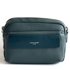 David Jones Handbag Dark Green Medium Bag Zip Top Crossbody Shoulder - New