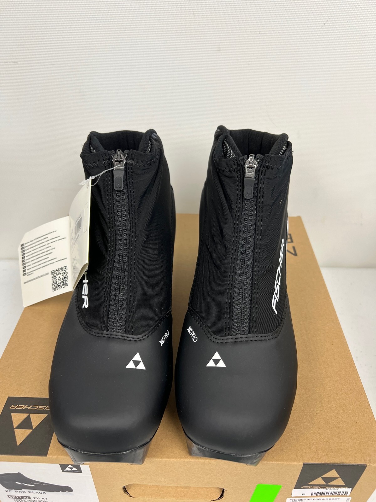 SALOMON Scarponi da sci di fondo Fischer XC Pro $130 nuovi con scatola NNN 41 42 43 46 uomo neri nordici