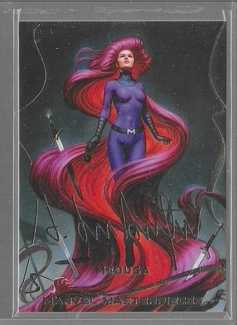 2022 Skybox Marvel Masterpieces Gold Signature Series Medusa #77