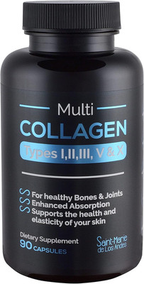 Multi Collagen Pills (Types I, II, III, V & X) + Absorption Enhancer (3 Months S