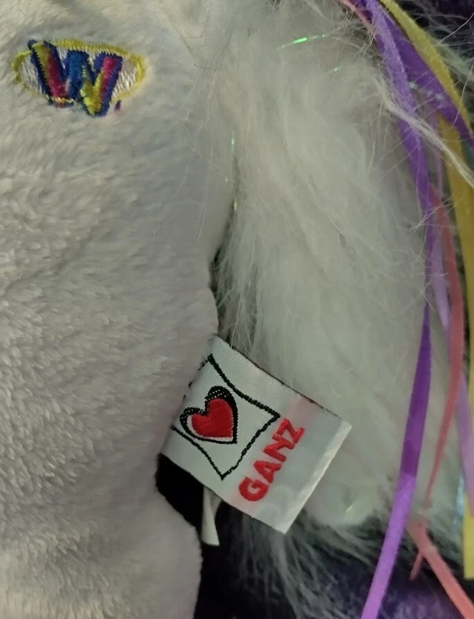 Plush Ganz UNICORN WEBKINS NO CODE WHITE 10" STUFFED ANIMAL Toy RIBBONS retired - Image 4 of 4