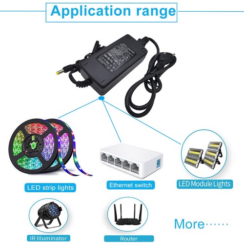 60W 12V 5A power supply 12V to 85-265V AC Adapter Transformer For 5050 LED strip - Picture 3 of 11