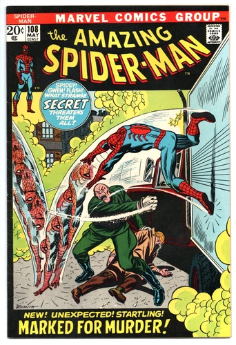 THE AMAZING SPIDER MAN vol 1 #108 LEE & ROMITA May 1972 MARVEL USA comic book VF