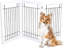Internet's Best Traditional Wire Dog Gate - 3 Panel - 30" Tall - White