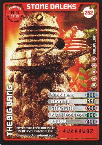 Doctor Who Monster Extreme Individual Trading Cards - Picture 112 of 131