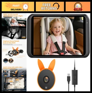 HD 1080P USB Baby Car Camera - Easy Install Rear Facing Infant Monitor, Night Vi