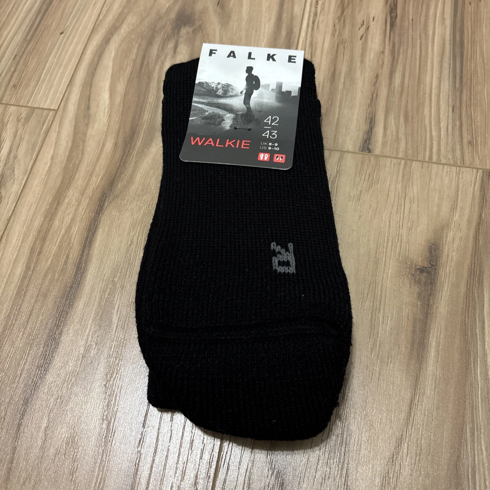 Falke Walkie Ergo Unisex Socks in Black #16480 US Size 9-10