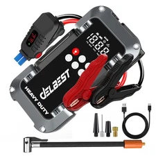 26000mah Heavy Duty Jump Starter With 150 Psi Air Compressor Dual USB& F Charger