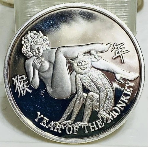 1 Ounce .999 Silver SEXY “Year Of The Monkey” PROOF - AWESOME!