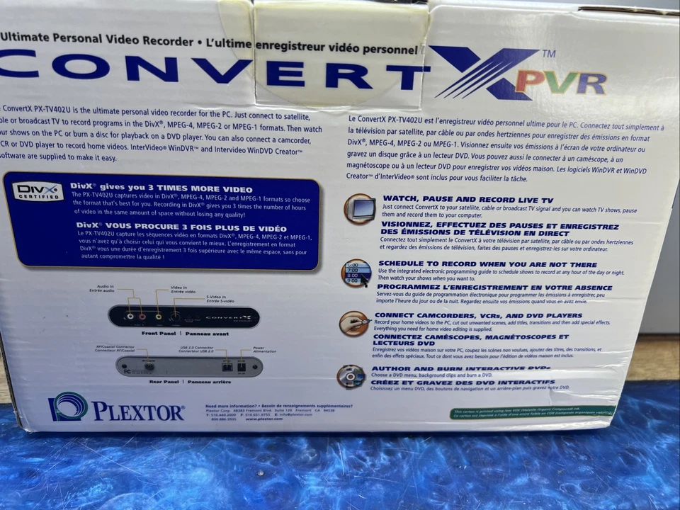Plextor Convert X PVR VIDEO CAPTURE PX-TV402U - External - Image 4 of 4