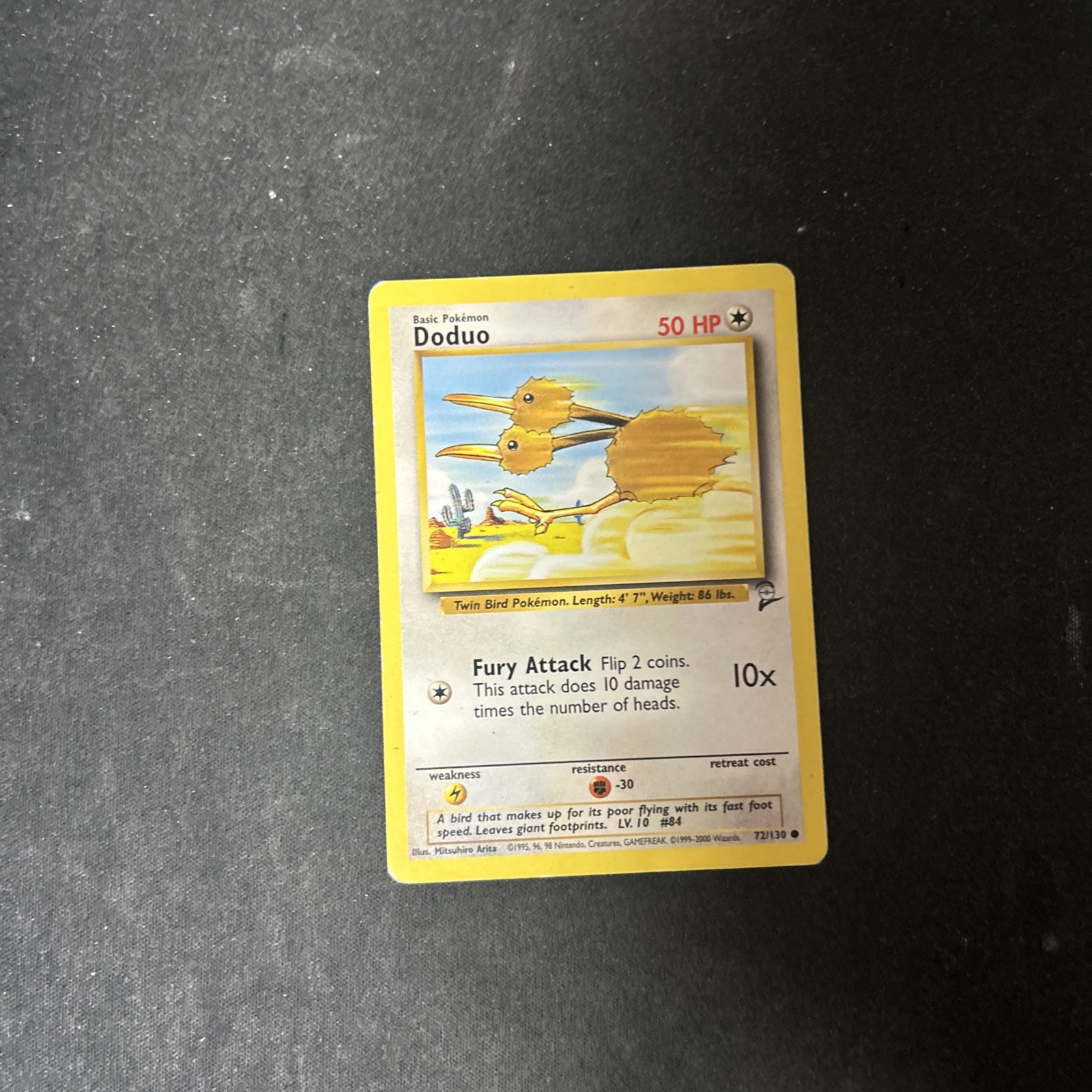 DODUO - Base Set 2 - 72/130 - Common - Pokemon Card - Unlimited Edition D5