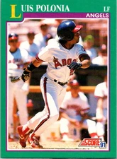 1991 Score Luis Polonia California Angels #587