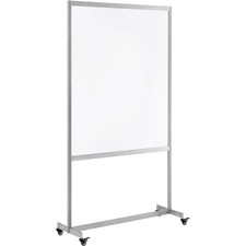Global Industrial153; Clear Mobile Divider Acrylic 43"W x 75"H