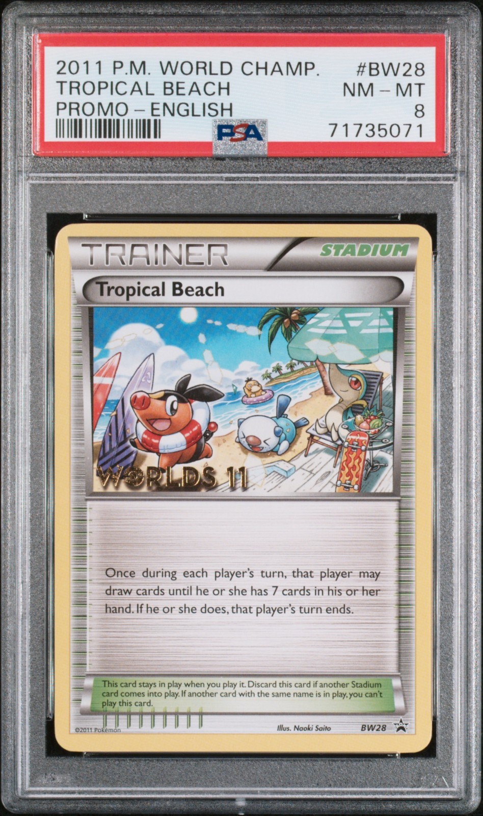 PSA8 2011 Tropical Beach Pokemon Card Promo WCSEnglish #BW28 From Japan