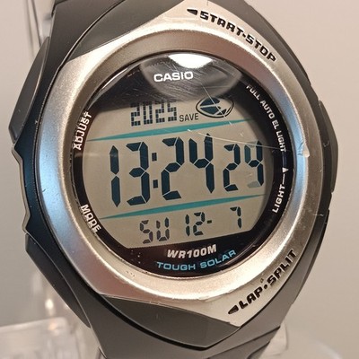 Casio STR-201 Tough Solar 2535 Quartz PHYS Digital Men's Sport Watch Runs  