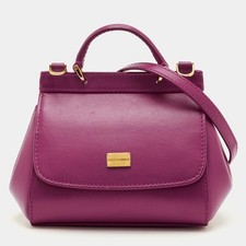 Borsa Dolce Gabbana Miss Sicily Mini in pelle rosa con manico superiore