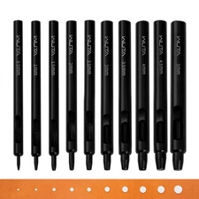 Black Round Hole Punch Leather Hollow Punch Steel Watches Belts Scrapbooking ...