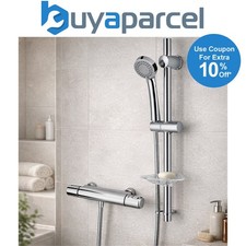 Triton Thermostatic Bar Mixer Shower Round Chrome Valve Bottom Outlet Riser Rail