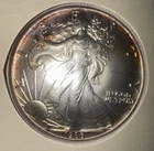 1986 1 oz Silver American Eagle (Brilliant Uncirculated) Edge Toning!!! Early
