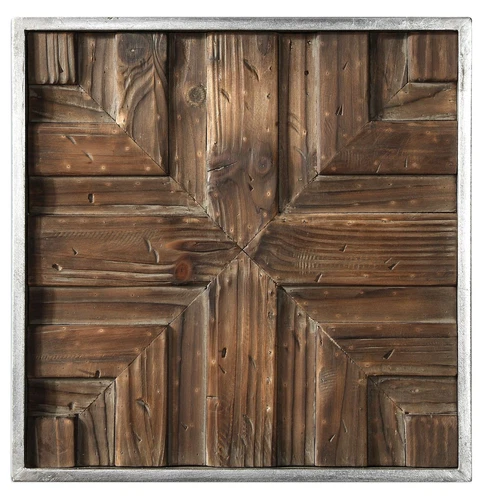 Uttermost Bryndle Rustic Wooden Squares S/9 - Picture 3 of 4