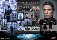 Hot Toys MMS702 The Dark Knight Rises Armory with Bruce Wayne Rare USA Seller