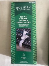 Holiday Living 100 Ct S-Hook Gutter  Shingle Clips Roof Hangers 31 boxes in stk