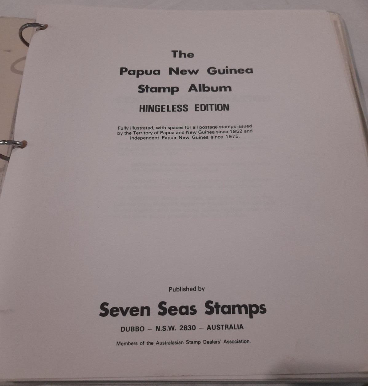 1952-1975 MUH MINT TERRITORY PAPUA NEW GUINEA 52 PAGES ALBUM SEVEN SEAS STAMPS