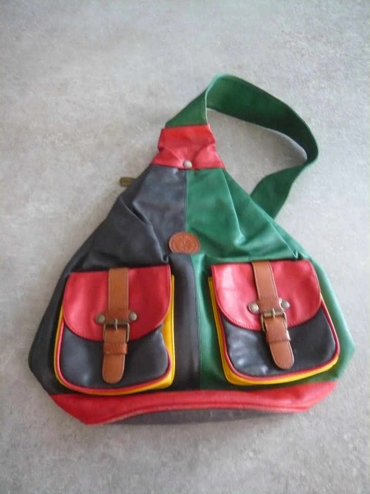SAC A DOS FEMME DAVID JONES - SIMILI CUIR - Dim: 40 x 35 cm environ - VINTAGE - Photo 2/4