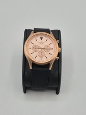 Softech London Rose Gold Quartz Watch – Working – Black Strap – Clean Dial