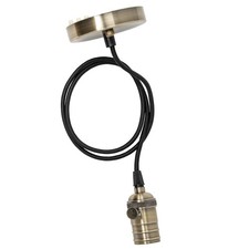 Vintage Industrial Antique Gold/Bronze Pendant Ceiling Light Fitting E27