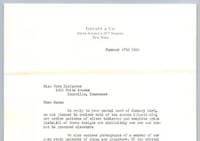 1932 Vintage Tiffany & Co 5th Ave & 37th St New York Letterhead