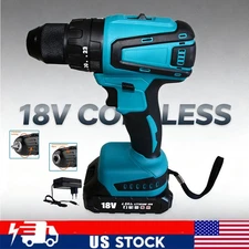 21V Drill Driver Set, Cordless Drill with Battery and Charger, LED Tools