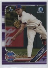 2019 Bowman Draft Chrome Purple Refractor 199/250 Erik Miller #BDC-191 8d4