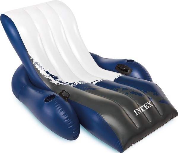 intex Floating Recliner Lounge Aufblasbare Badelounge Schwimmsessel 180 X 135 Cm-image