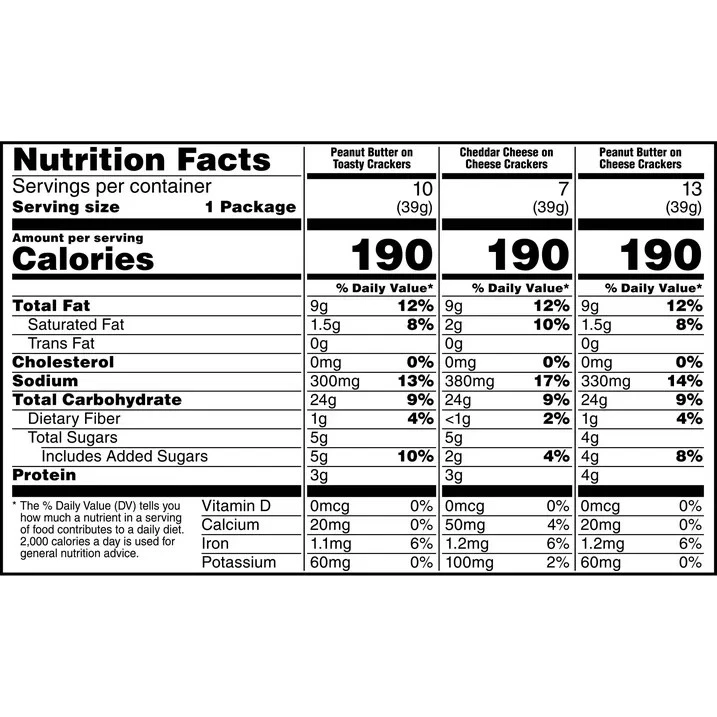 Austin Variety Pack Sandwich Crackers, Single Serve Snack Crackers, 30 Count - Image 2 of 4