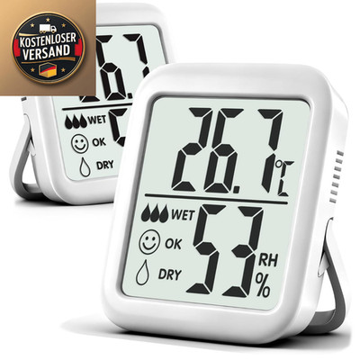 Antonki 2er Set Digital Thermometer Hygrometer Raumtemperatur Messgerät