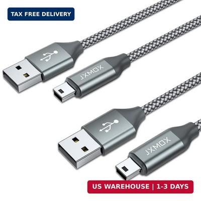 Mini USB Cable, (3.3ft 2 Pack) USB 2.0 Type A Male to Mini B Charging Cord Compa